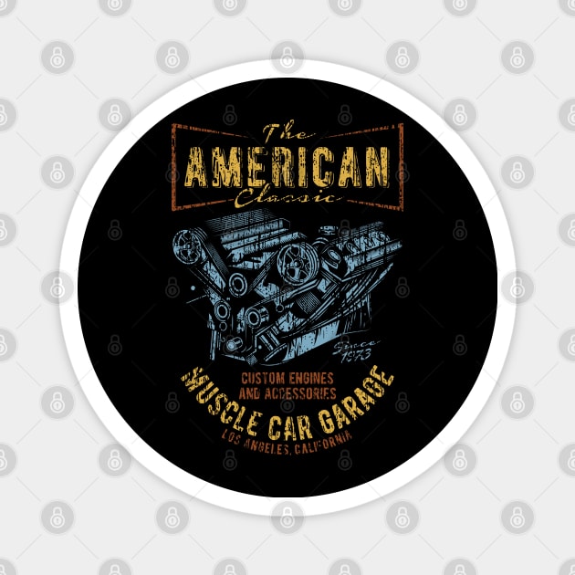 American Classic muscle car custom distressed Magnet by SpaceWiz95